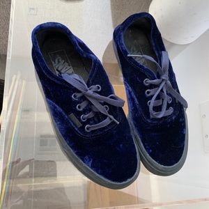 Crushed velvet Vans.
